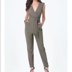 Bebe Olive Green Jumpsuit